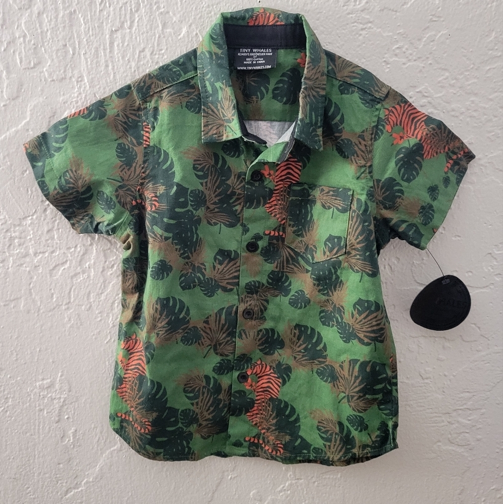 Tiny Whales Shirt Size 3T NWT